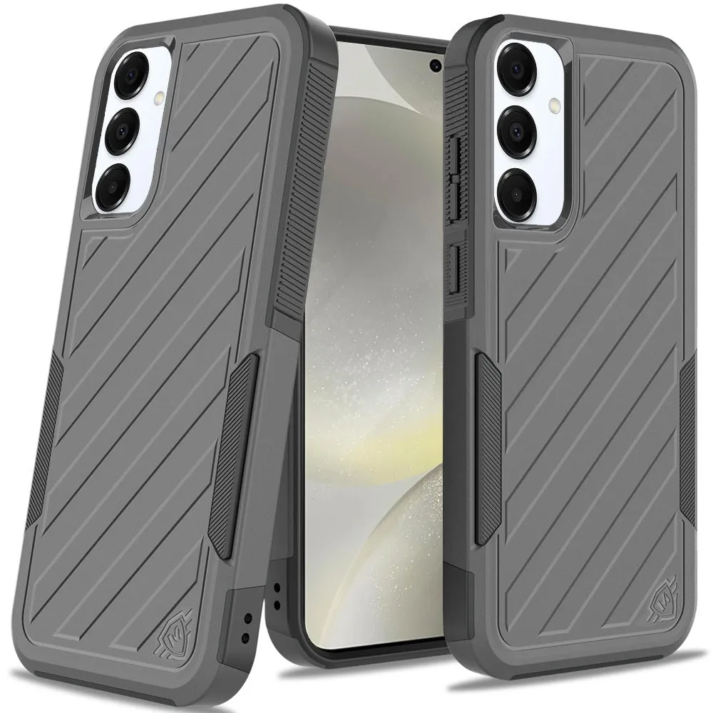For Samsung Galaxy S25  /S25 Plus /S24  Plus Hybrid lined shockproof dual layer Rugged 2in1 Hard PC & Silicone TPU Non Slip Textured Tough Armor Case Cover