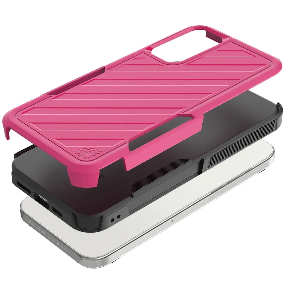 For Samsung Galaxy S25  /S25 Plus /S24  Plus Hybrid lined shockproof dual layer Rugged 2in1 Hard PC & Silicone TPU Non Slip Textured Tough Armor Case Cover