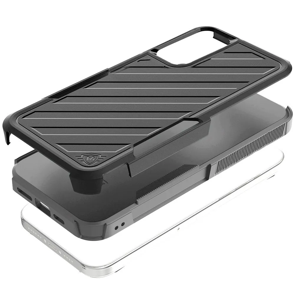 For Samsung Galaxy S25  /S25 Plus /S24  Plus Hybrid lined shockproof dual layer Rugged 2in1 Hard PC & Silicone TPU Non Slip Textured Tough Armor Case Cover