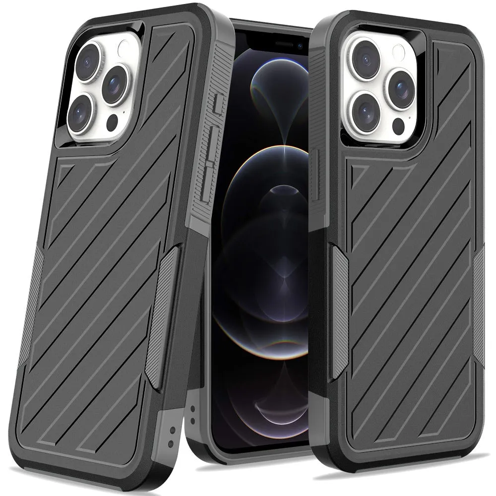For Samsung Galaxy S25  /S25 Plus /S24  Plus Hybrid lined shockproof dual layer Rugged 2in1 Hard PC & Silicone TPU Non Slip Textured Tough Armor Case Cover