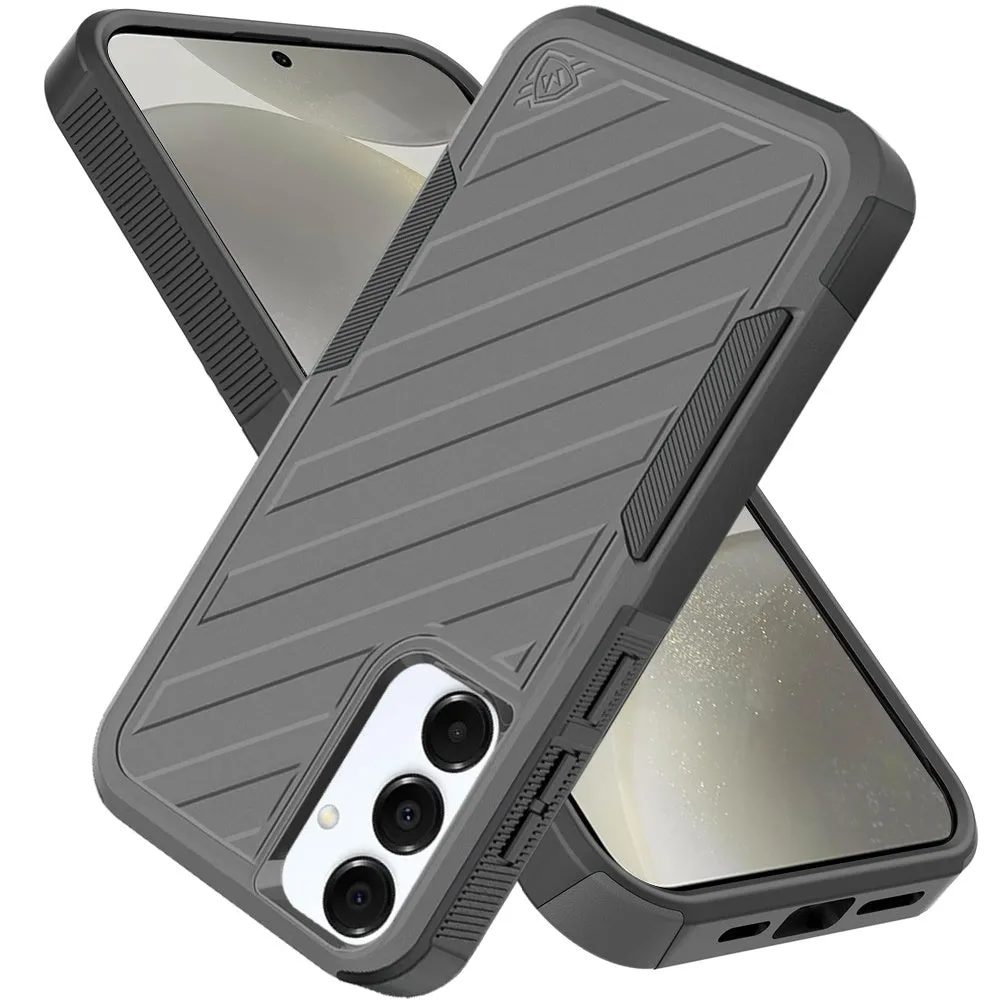 For Samsung Galaxy S25  /S25 Plus /S24  Plus Hybrid lined shockproof dual layer Rugged 2in1 Hard PC & Silicone TPU Non Slip Textured Tough Armor Case Cover