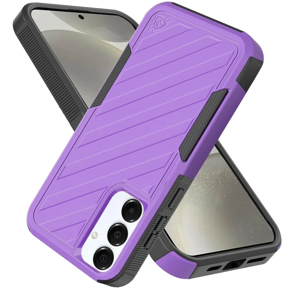 For Samsung Galaxy S25  /S25 Plus /S24  Plus Hybrid lined shockproof dual layer Rugged 2in1 Hard PC & Silicone TPU Non Slip Textured Tough Armor Case Cover