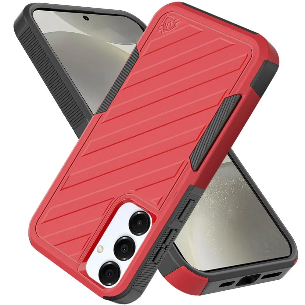 For Samsung Galaxy S25  /S25 Plus /S24  Plus Hybrid lined shockproof dual layer Rugged 2in1 Hard PC & Silicone TPU Non Slip Textured Tough Armor Case Cover