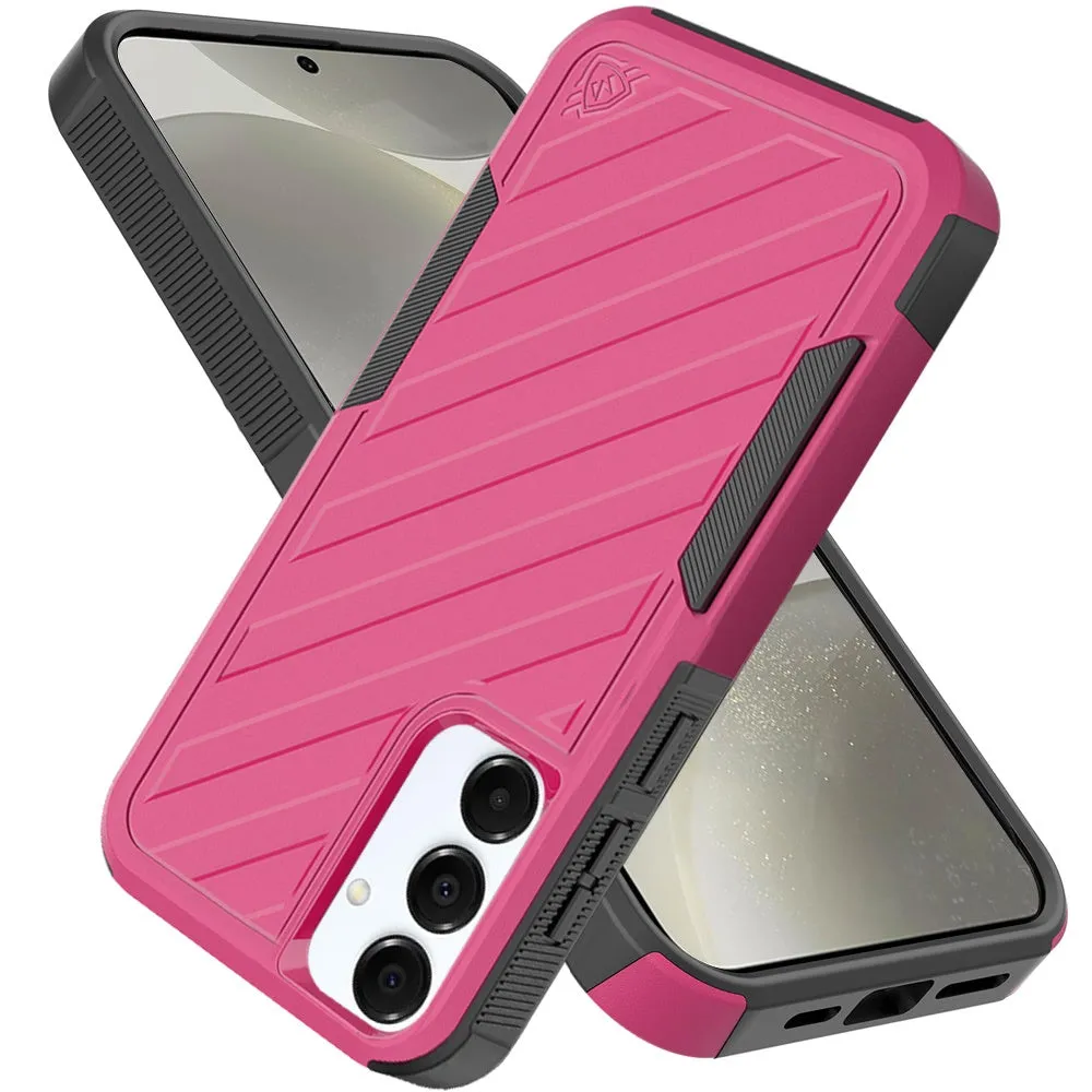 For Samsung Galaxy S25  /S25 Plus /S24  Plus Hybrid lined shockproof dual layer Rugged 2in1 Hard PC & Silicone TPU Non Slip Textured Tough Armor Case Cover