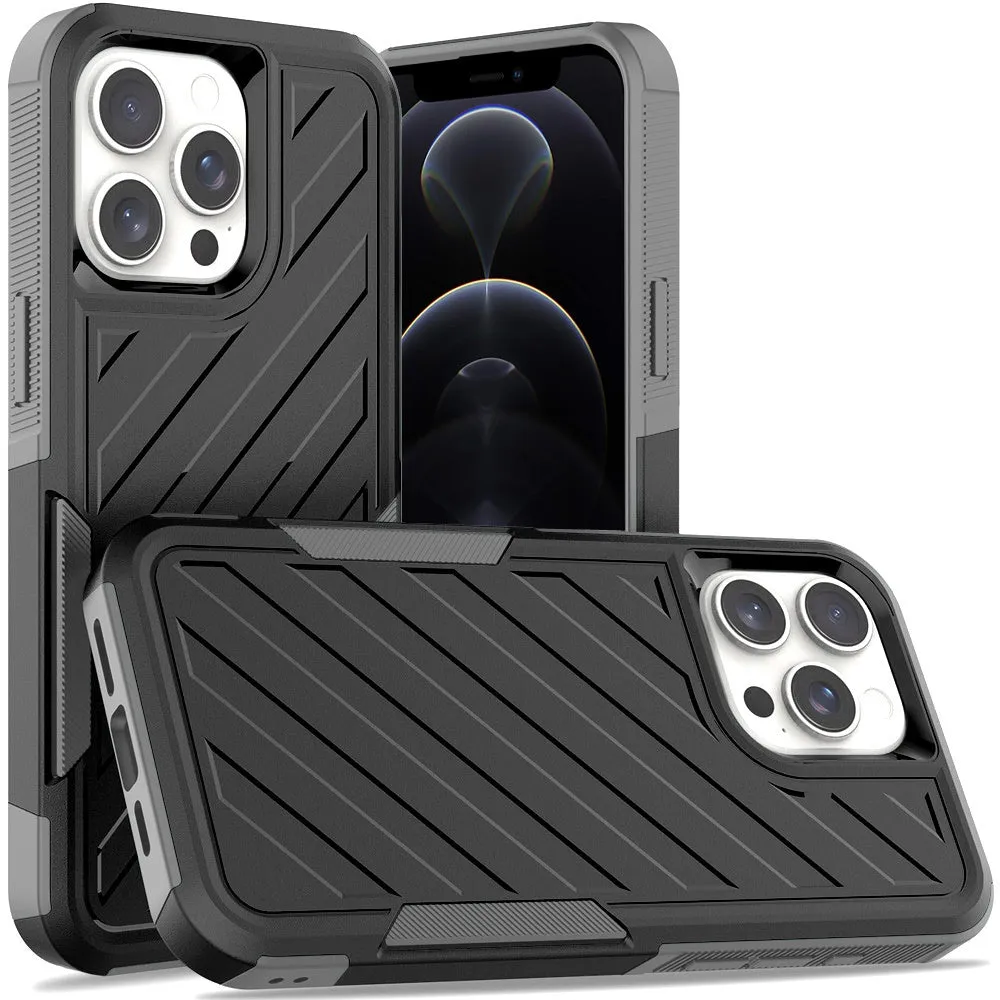 For Samsung Galaxy S25  /S25 Plus /S24  Plus Hybrid lined shockproof dual layer Rugged 2in1 Hard PC & Silicone TPU Non Slip Textured Tough Armor Case Cover