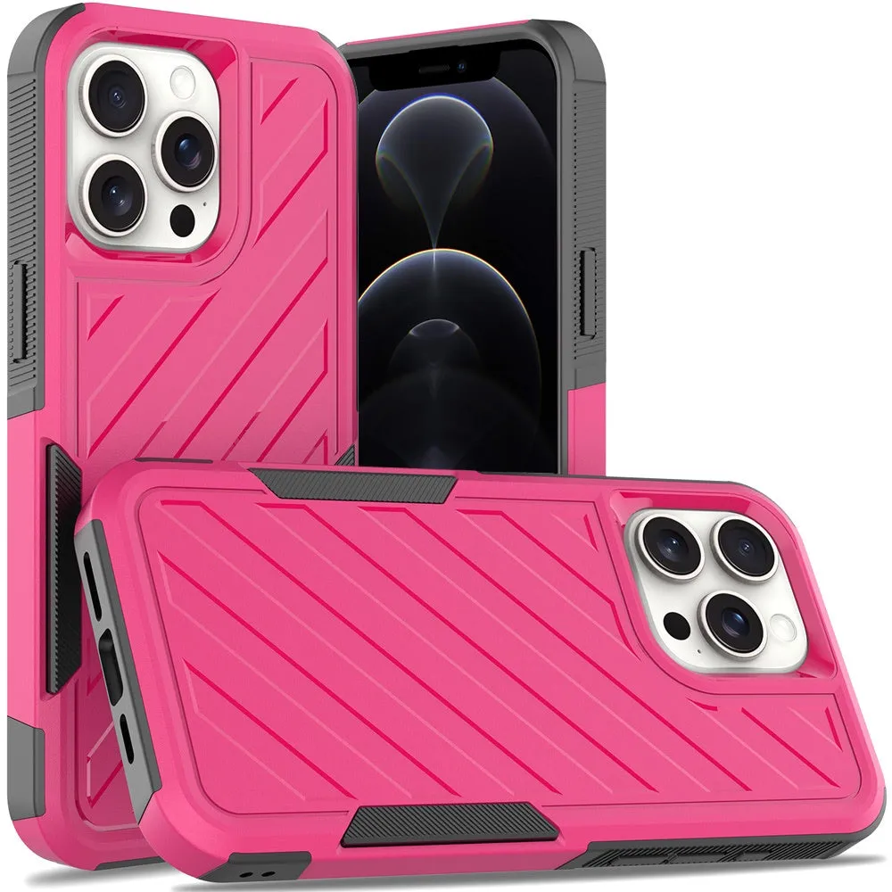 For Samsung Galaxy S25  /S25 Plus /S24  Plus Hybrid lined shockproof dual layer Rugged 2in1 Hard PC & Silicone TPU Non Slip Textured Tough Armor Case Cover