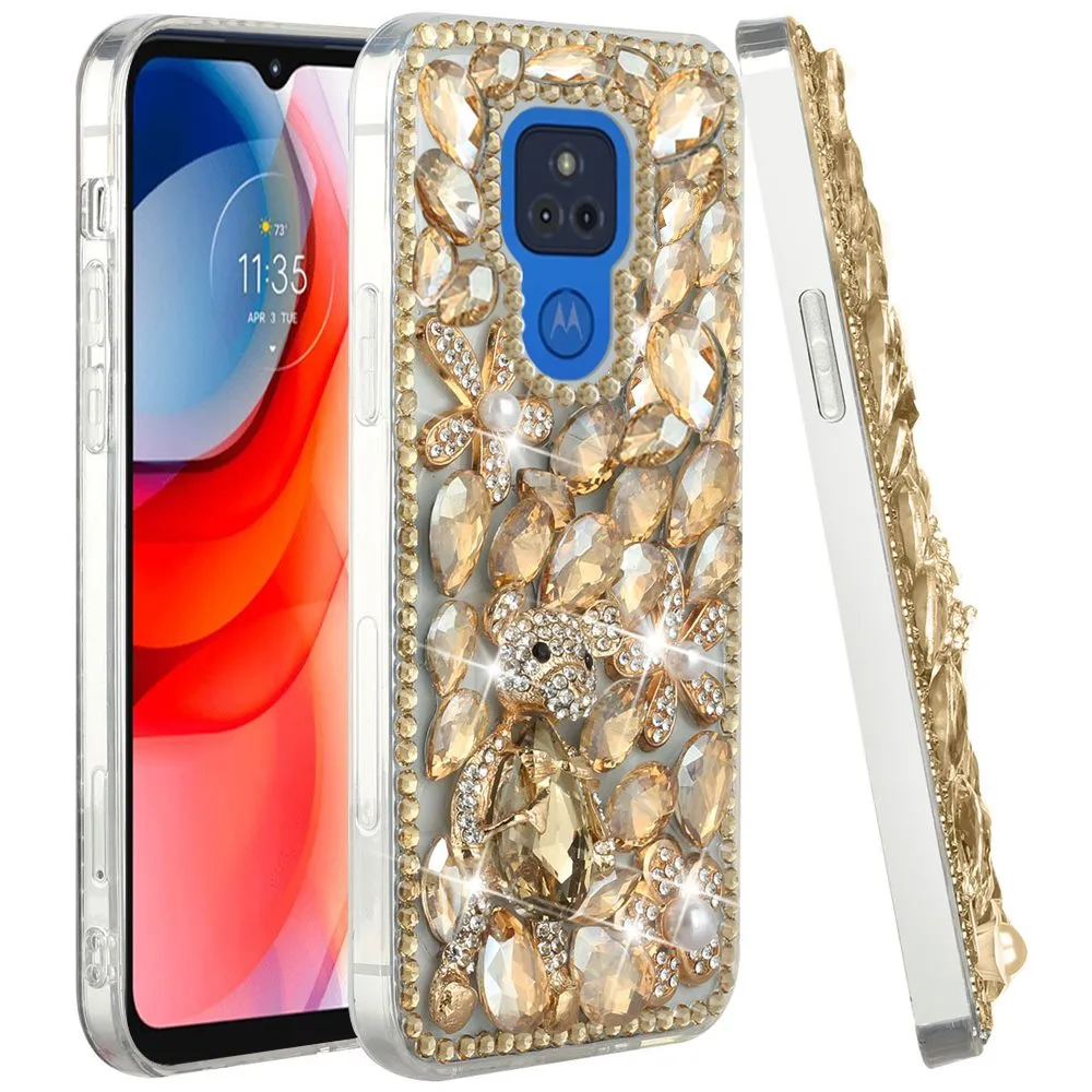 For Samsung Galaxy Z Flip 3 5G Bling Clear Crystal 3D Full Diamonds Luxury Sparkle Transparent Rhinestone Hybrid  Phone Case Cover