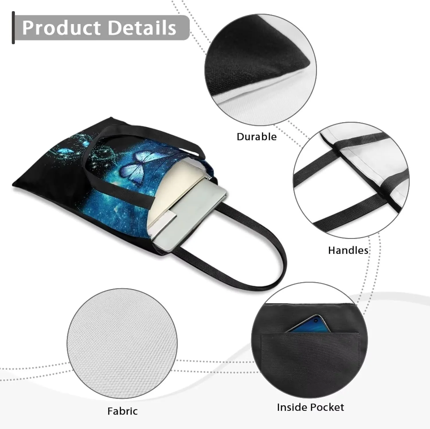 FOR U DESIGNS Women Canvas Reusable Tote Bag Women Shopping Tote Bags Book Bags