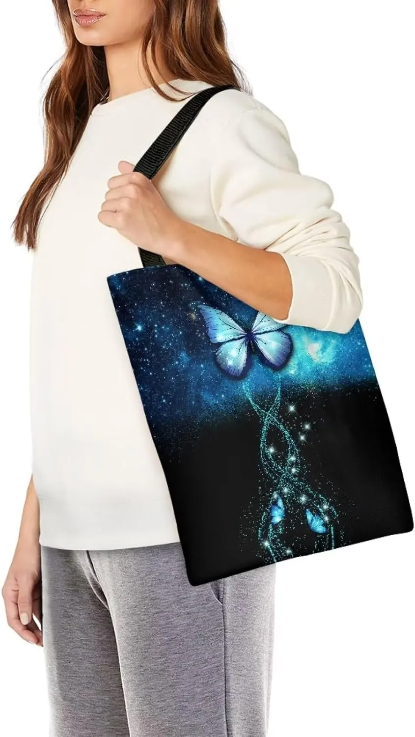 FOR U DESIGNS Women Canvas Reusable Tote Bag Women Shopping Tote Bags Book Bags
