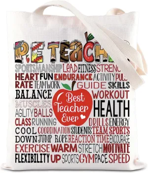 FOTAP PE Teacher Gift Physical Education Teacher Handbag PE Teacher Appreciation Gift Phys Ed Gym Teacher Retirement Gift