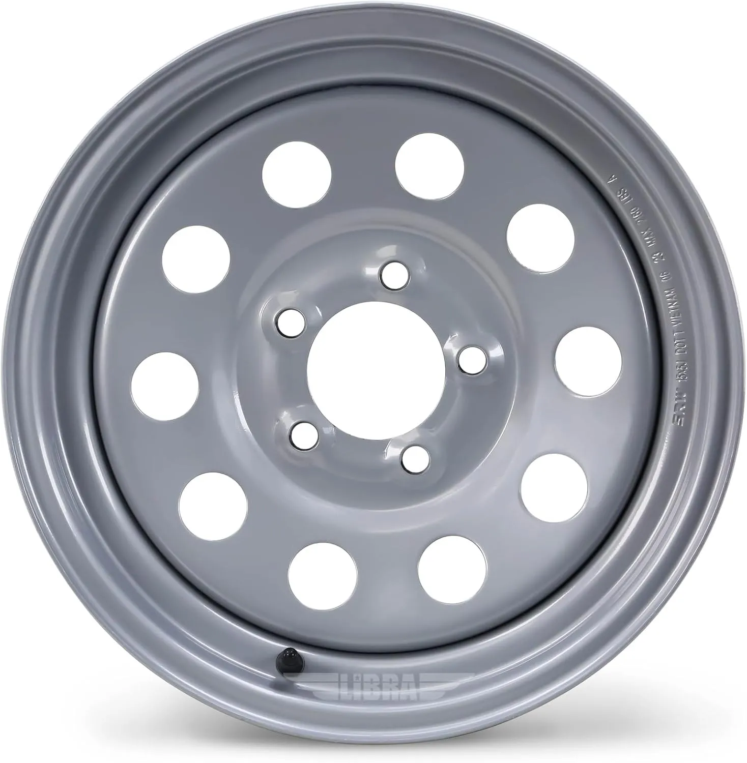 Free Country Trailer Tire Wheel Assembly ST175/80R13 8-Ply D 97M 5 Lug on 4.5" PCD Silver Mod Rim,SET 2
