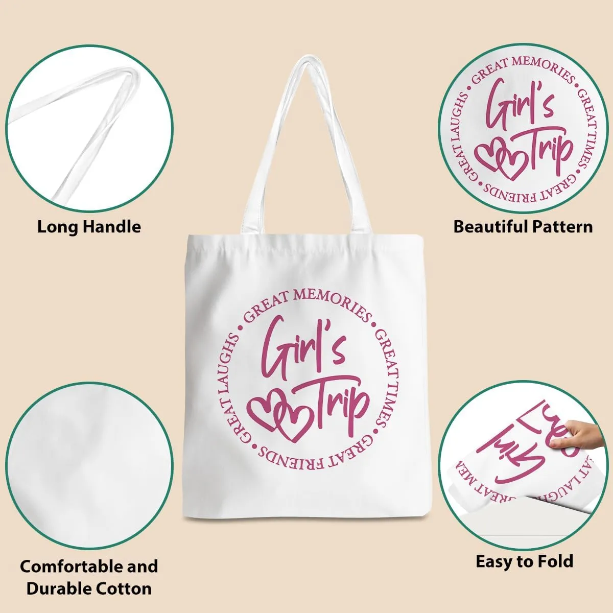 Friend Trip Gifts Favors 2025, Sister Weekend Gifts Tote Bag Goodie Gifts, Bestie Gifts Vacation Weekend Bag Friendship Gifts