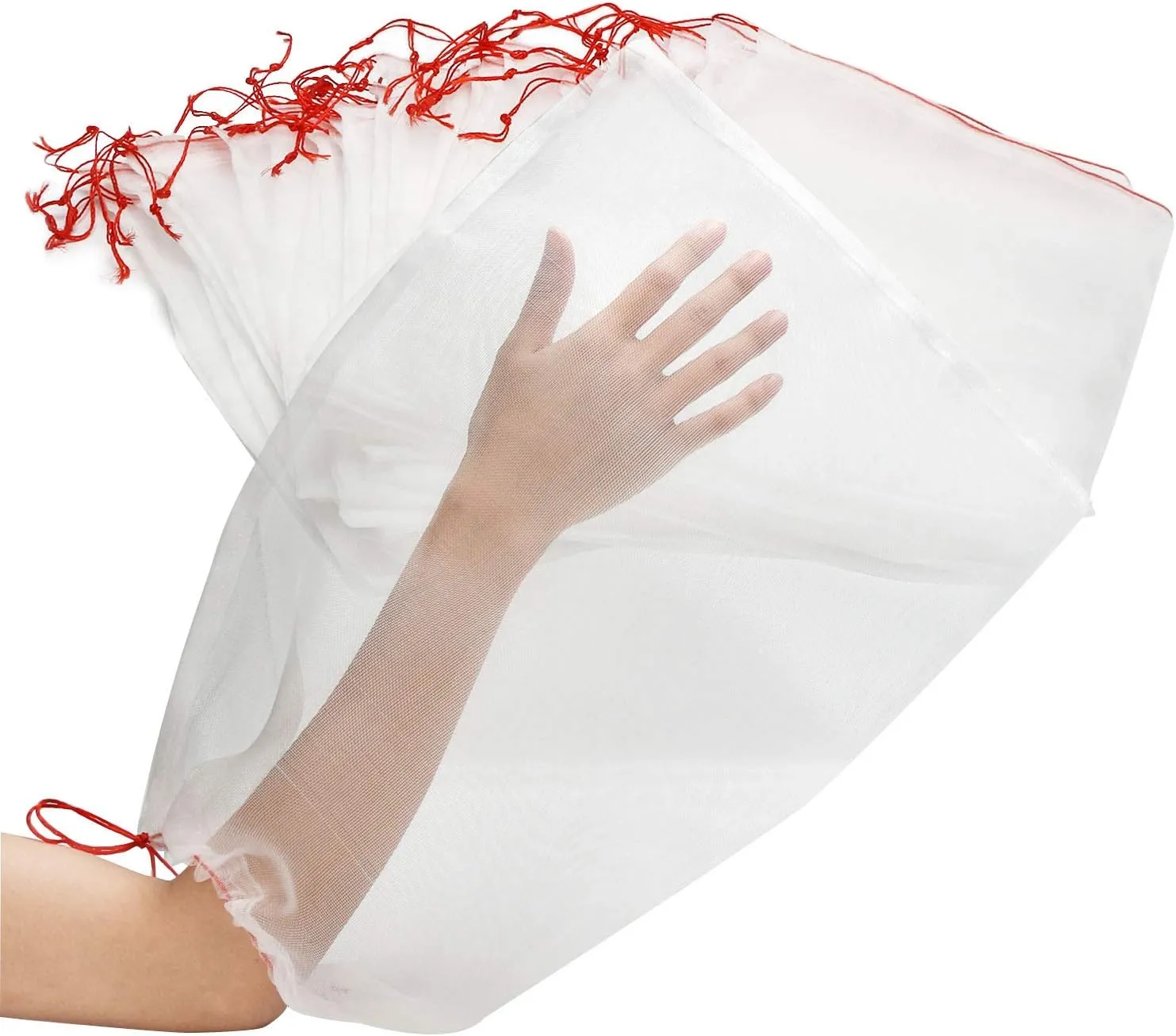 Fruit Protection Bags for Trees - 50 PCS 18x12 Inch Garden Insect Netting With Drawstrings, Mesh Bags Protect Plants, Tomatoes, Apples, Peaches From Bugs and Birds