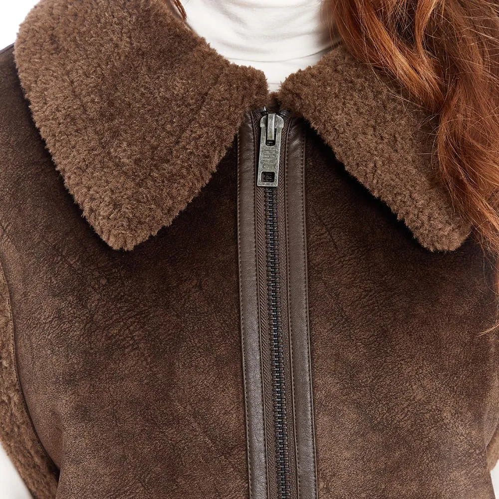 Frye Women's Zip Front Faux Suede Vest