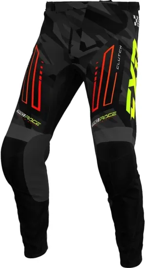 FXR Clutch MX Pant Pre-Curved 600D Heat/Abrasion Resistant Knees Nuke/Hivis/Camo - 34