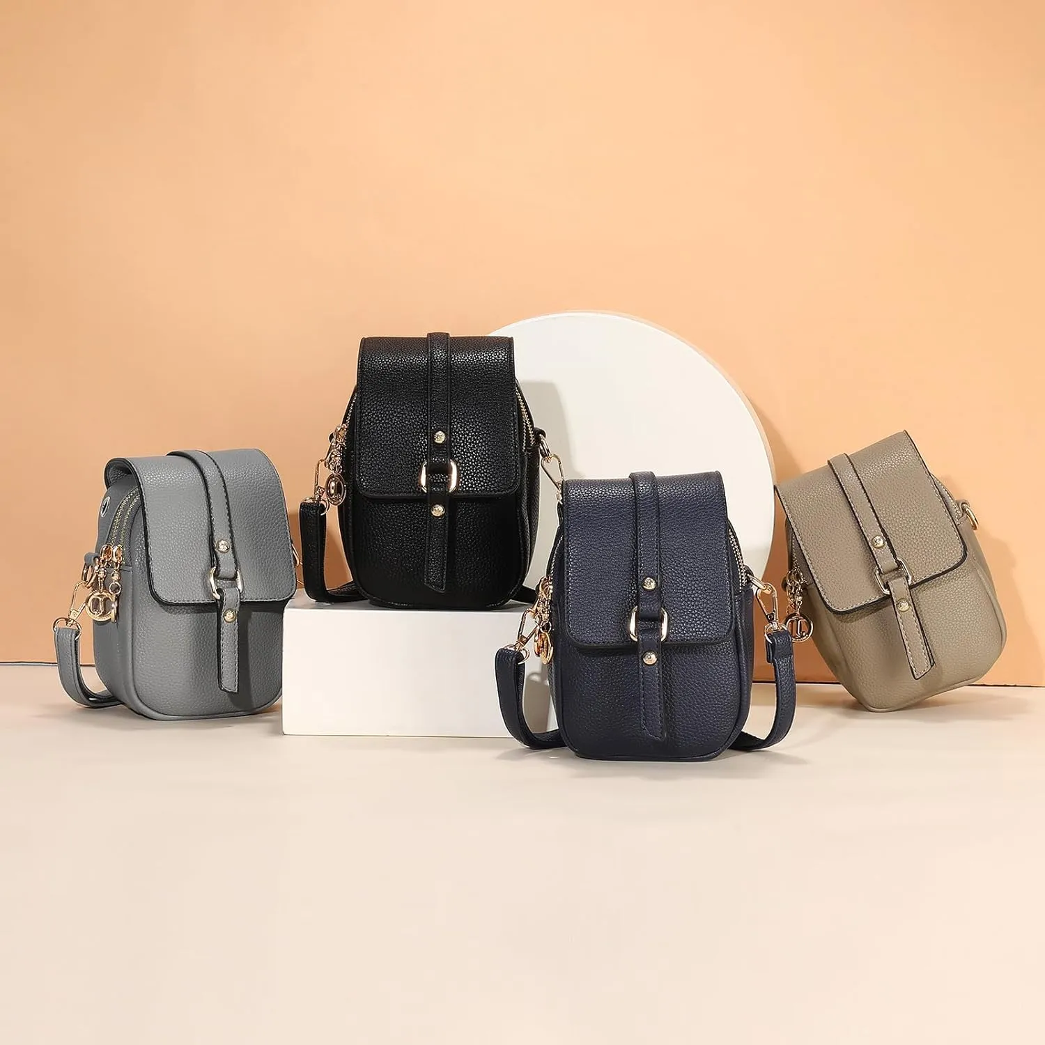 GAEKEAO Small Crossbody Bags for Women Leather Cell Phone Purse Bag Wallet with RFID Blocking Credit Card Slots