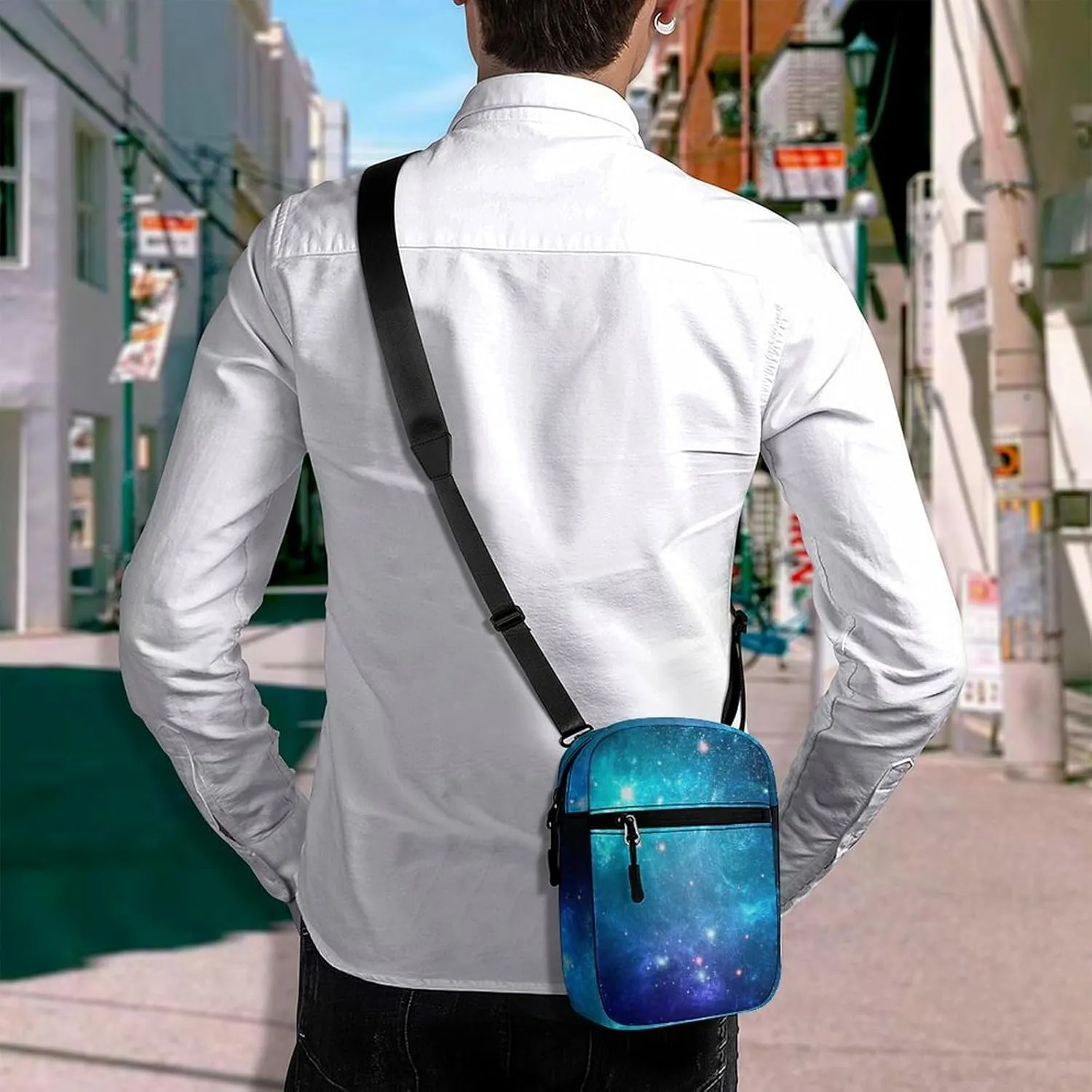 Galaxy Nebula Space Detachable Shoulder Strap Small Shoulder Bag Unisex