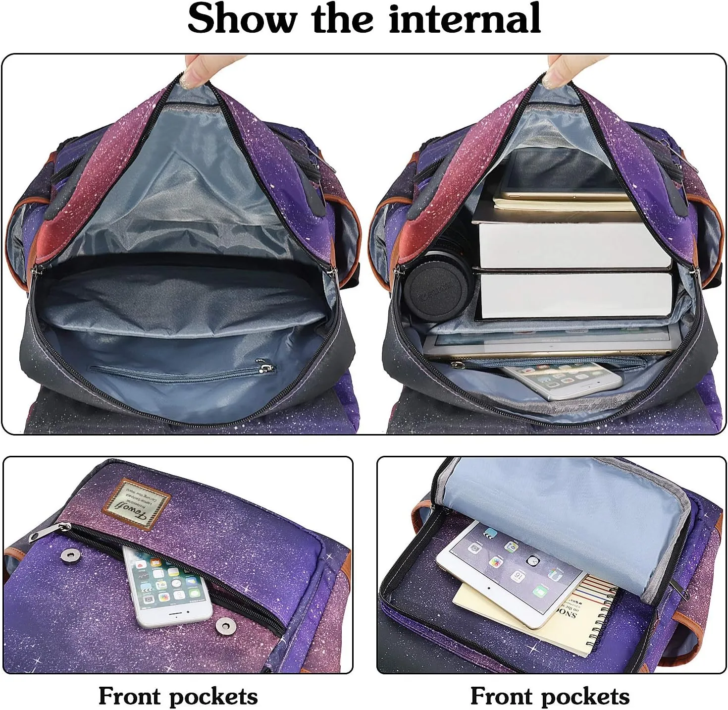 Galaxy School Backpack for Girls Women,College Bag Bookbags for Teenagers