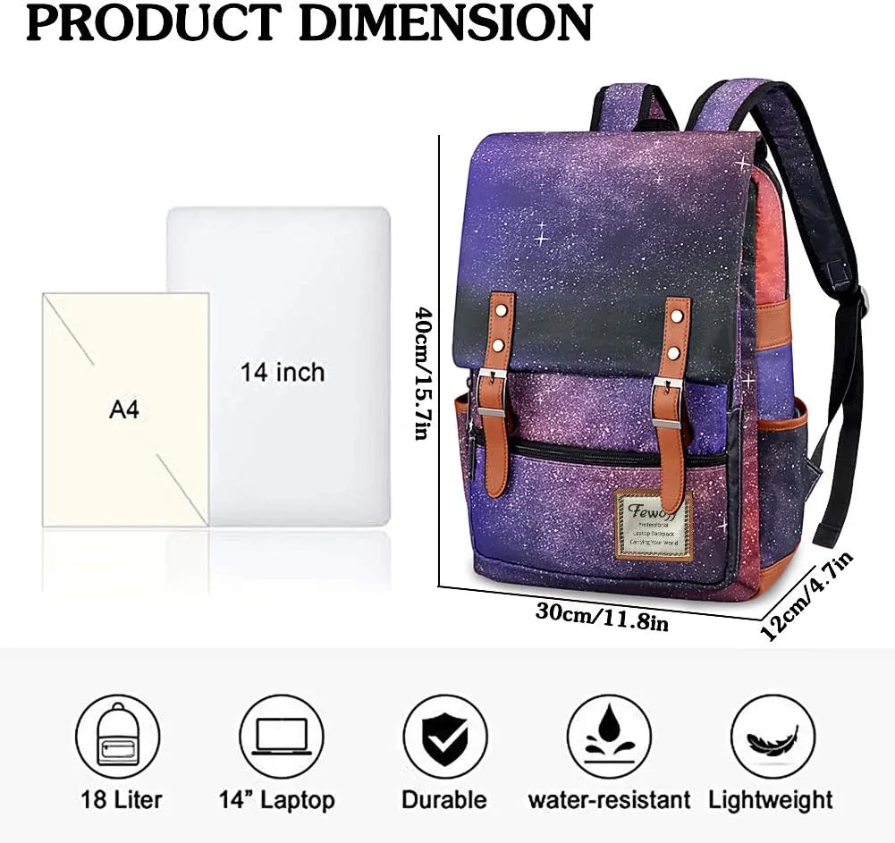 Galaxy School Backpack for Girls Women,College Bag Bookbags for Teenagers