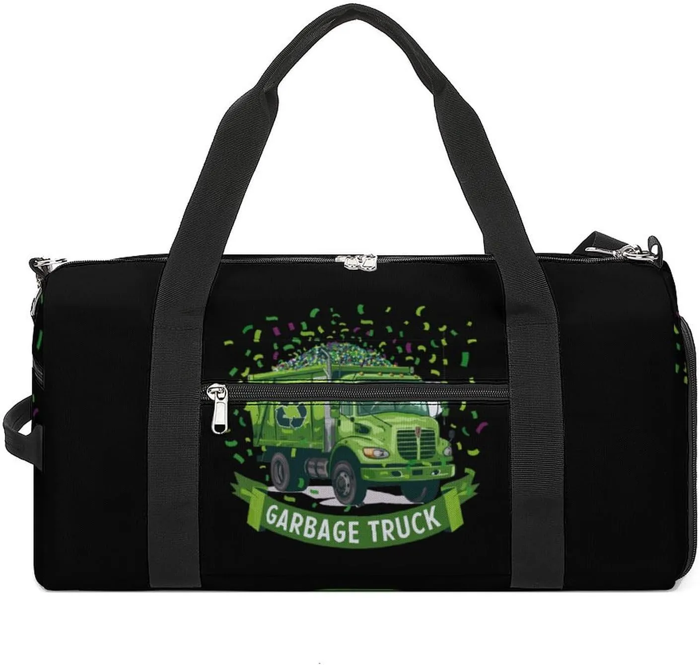 Garbage Truck Gym Bag for Men Women Lightweight Duffel Bag Sports Workout Bag for Travel Yoga