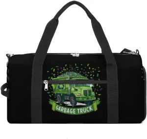 Garbage Truck Gym Bag for Men Women Lightweight Duffel Bag Sports Workout Bag for Travel Yoga