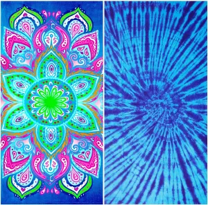 Genovega 2 Packs Oversized Terry Beach Towel 36 x 72 in Soft Extra Large Long Pool Swim Towels Clearance XL Big Travel Blanket Must Haves Essentials Vacation for Adult