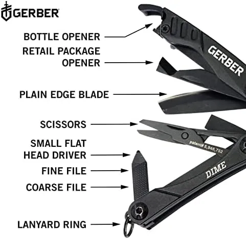 Gerber 1027819 Dime multifunction tool Black
