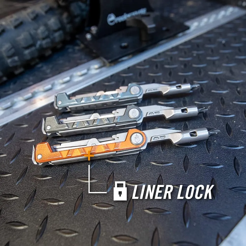 Gerber Gear Armbar Drive 8-in-1 Pocket Knife EDC Multitool with Screwdriver, 2.5" Blade, Onyx