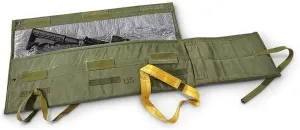 GI Parachutist's Individual Weapon Case, Rugged Nylon Lined with Felt and Wool