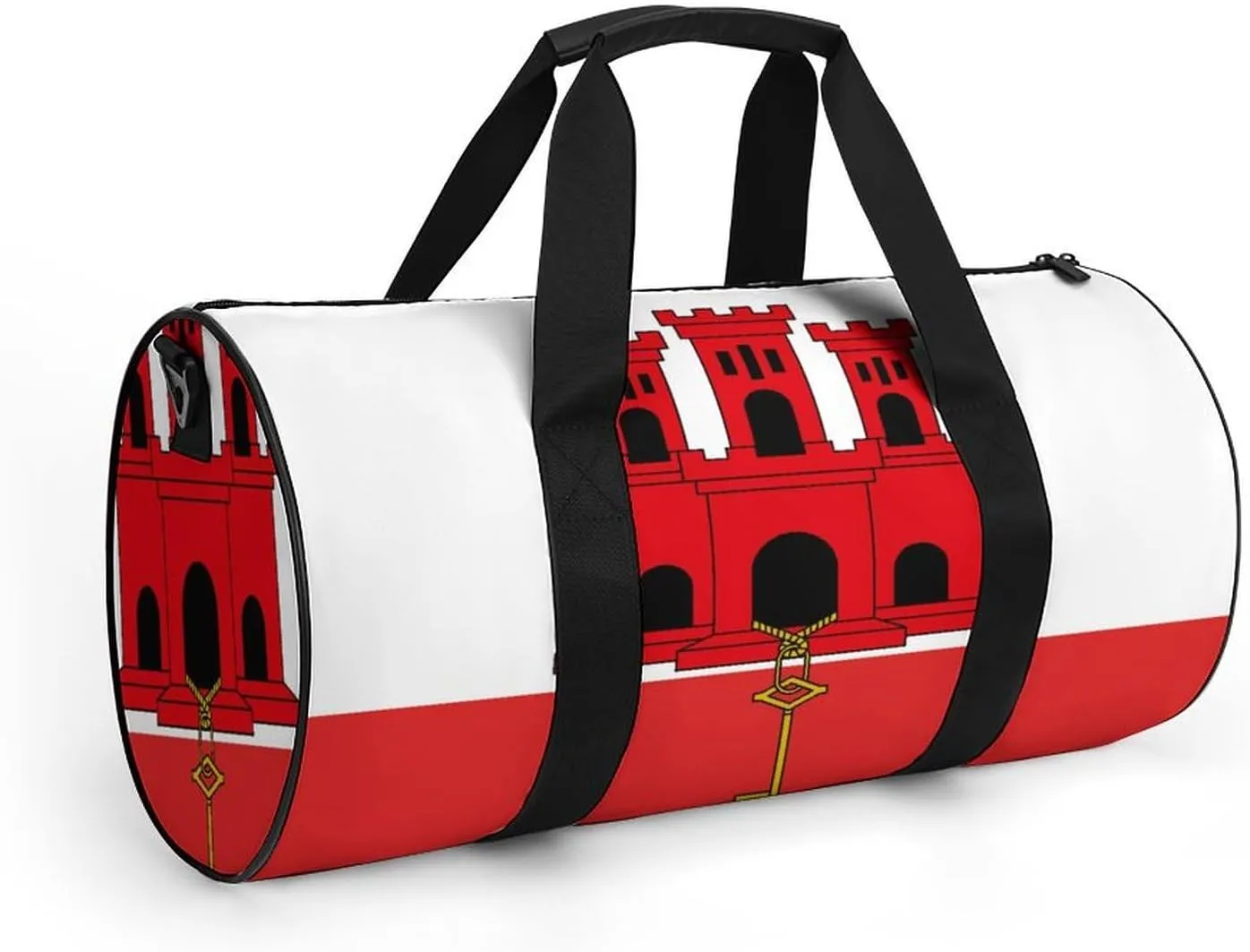 Gibraltar Flag Gym Bag for Men Women with Wet Pocket Travel Duffel Sports Overnight Weekender
