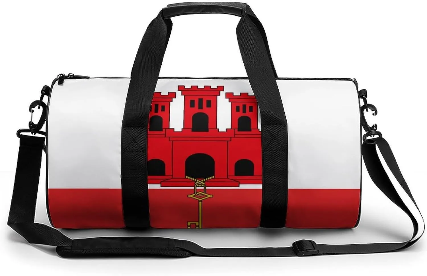 Gibraltar Flag Gym Bag for Men Women with Wet Pocket Travel Duffel Sports Overnight Weekender
