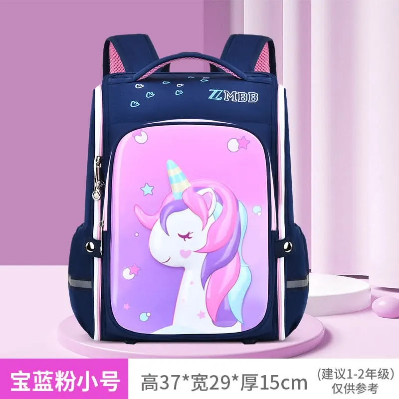 Girls’ School Backpack – Cute Astronaut & Unicorn Design School Bag