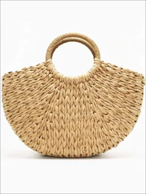 Girls Spring Woven Straw Bag