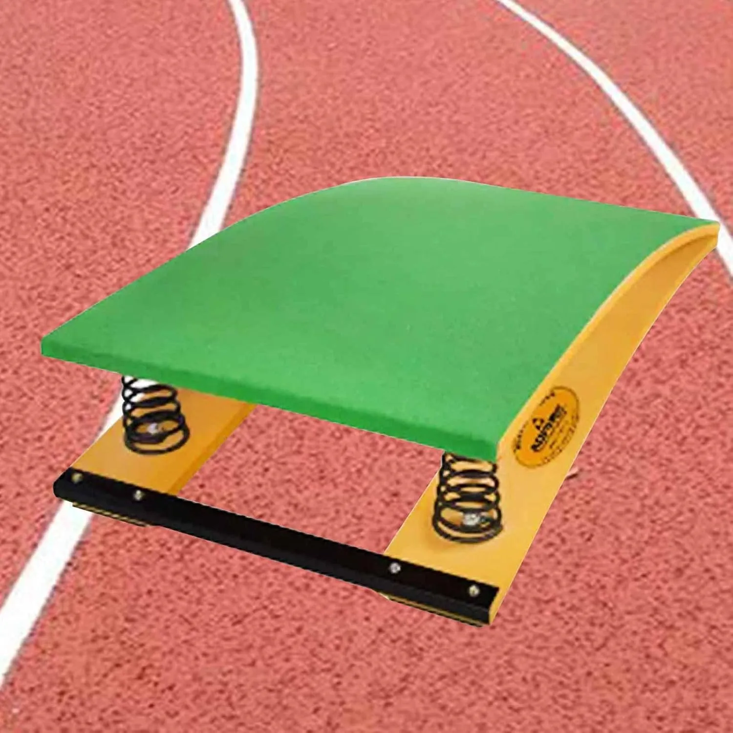 GJAGXQ Gymnastics Springboard for Home Heavy Duty Pro Curved Spring Board Spring Board for Home Gymnastics Beam with 4 Spring, Vault Gymnastics Equipment for School Home Gym,Durable, Red/Green