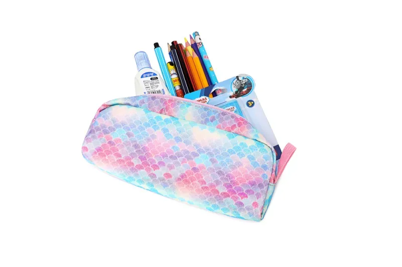 Glitter Rainbow Mermaid Scale School Bag Set