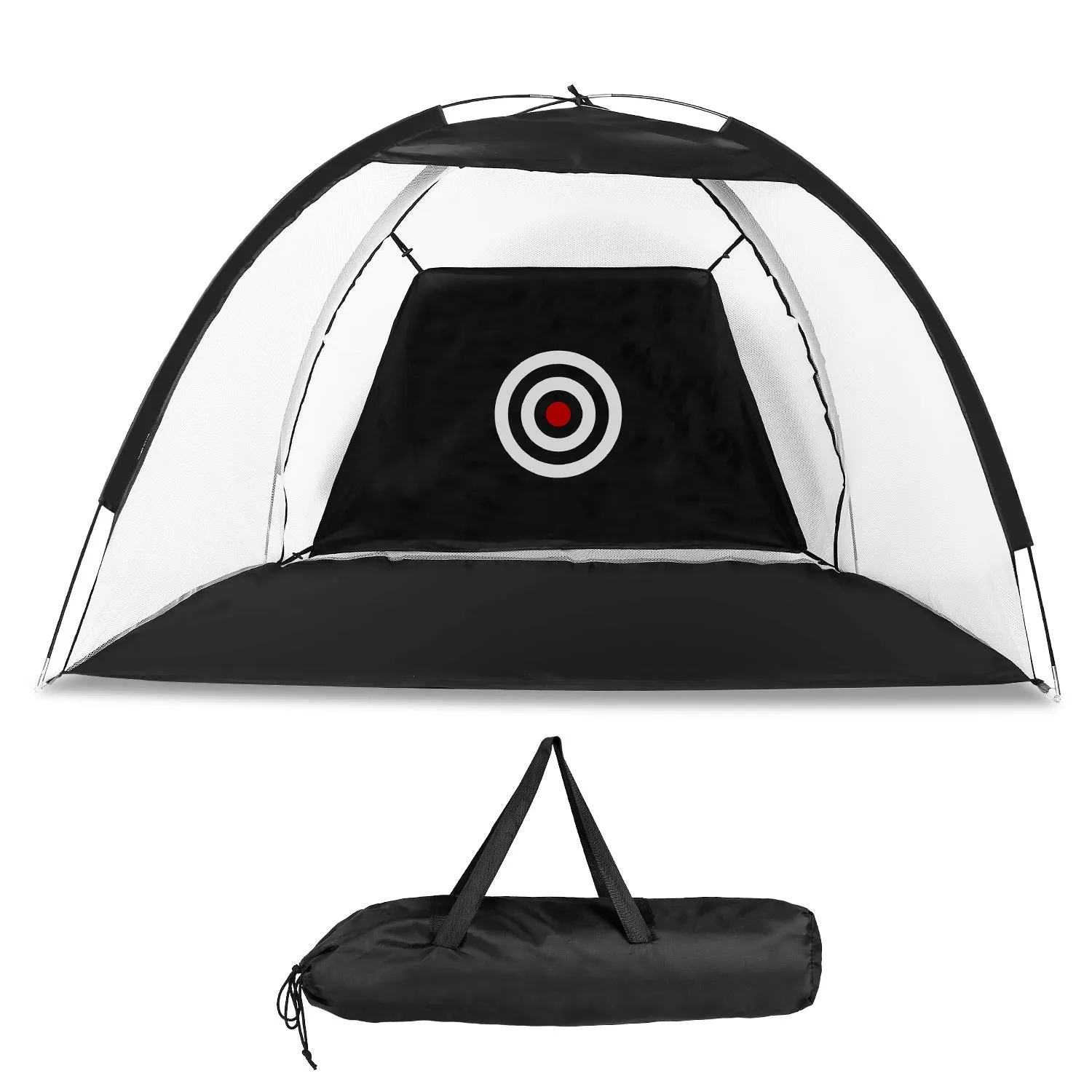 Golf Net Golf Training Aids Practice Nets Driving Hitting Nets with Target Cloth Carry Bag for Indoor Outdoor Sports - Black by VYSN
