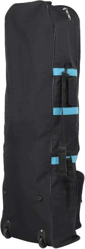 Golf Rolling Bag, 600D Oxford Golf Travel Bag with Wheels, Foldable Golf Aviation Bag Club Case Storage Pouch for Protect Clubs
