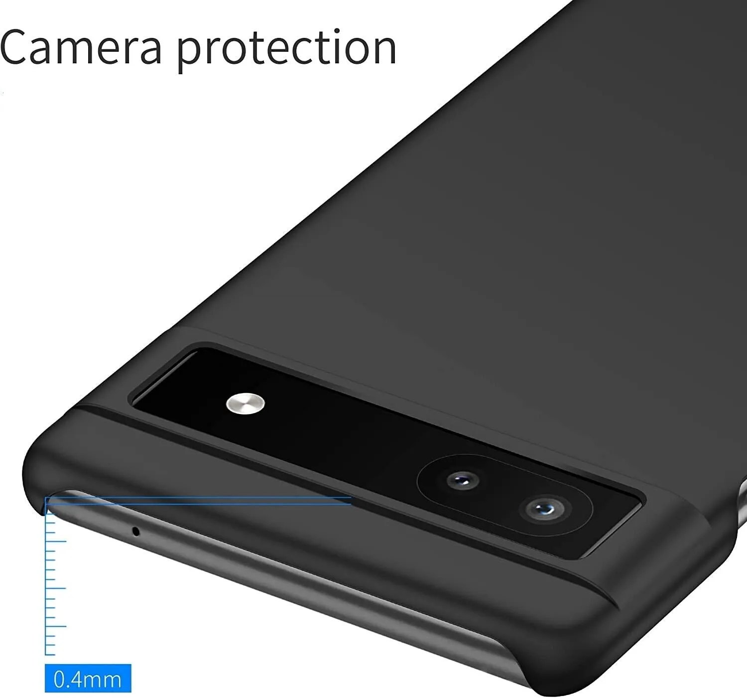Google Pixel 6a Case Ultra Slim Hard Back Cover - Matte Black