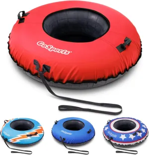 GoSports 44 Inch Heavy-Duty Winter Snow Tube with Premium Canvas Cover - Choose Your Style - Commercial Grade Sled