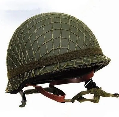 GPP® Perfect WWII US Army M1 Green Helmet Replica with Net/Canvas Chin Strap DIY Painting