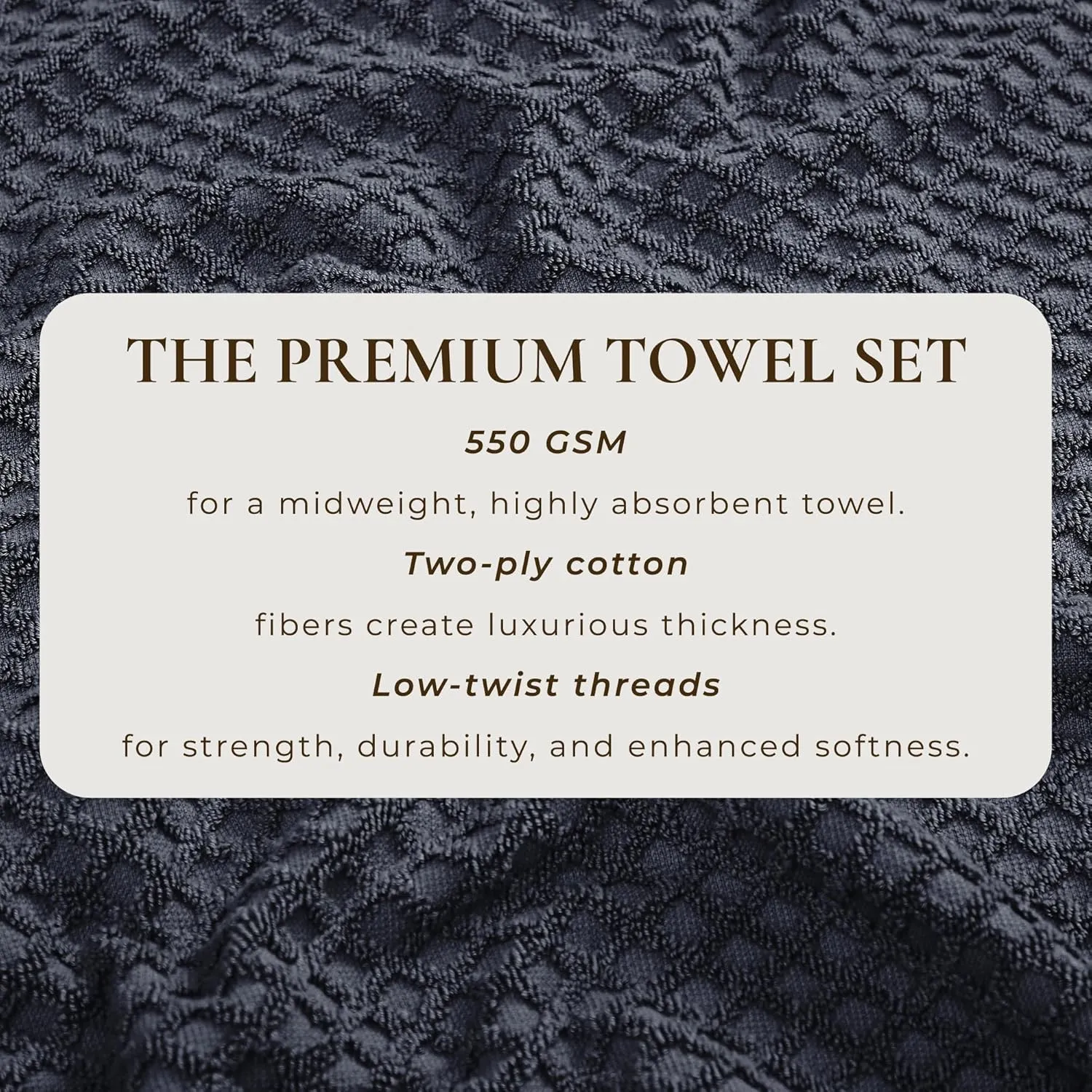 Great Bay Home Navy Bath Towels - 100% Cotton 4 Pack 54x27 Bath Towel Set - Absorbent, Durable, Quick-Dry Towels for Bathroom (Stone Blue)