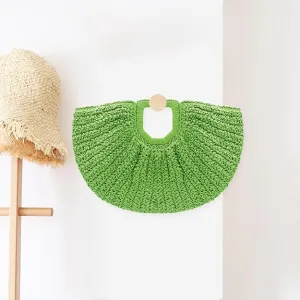 Green Straw Woven Summer Bag