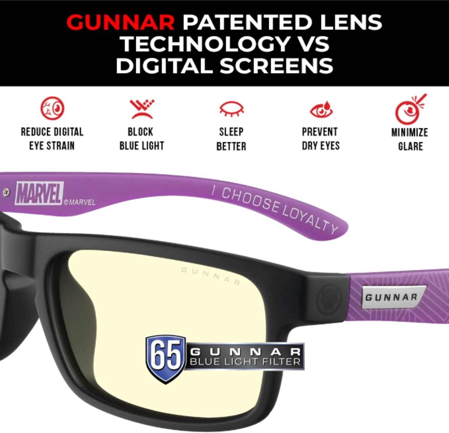 GUNNAR - Gaming Glasses - Blocks 65% Blue Light - Enigma