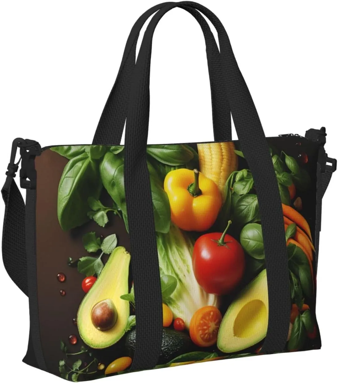 Gym Bag Various vegetables Duffel Bag for Men Women Travel Overnight Bag with Shoe Compartment Workout Bags