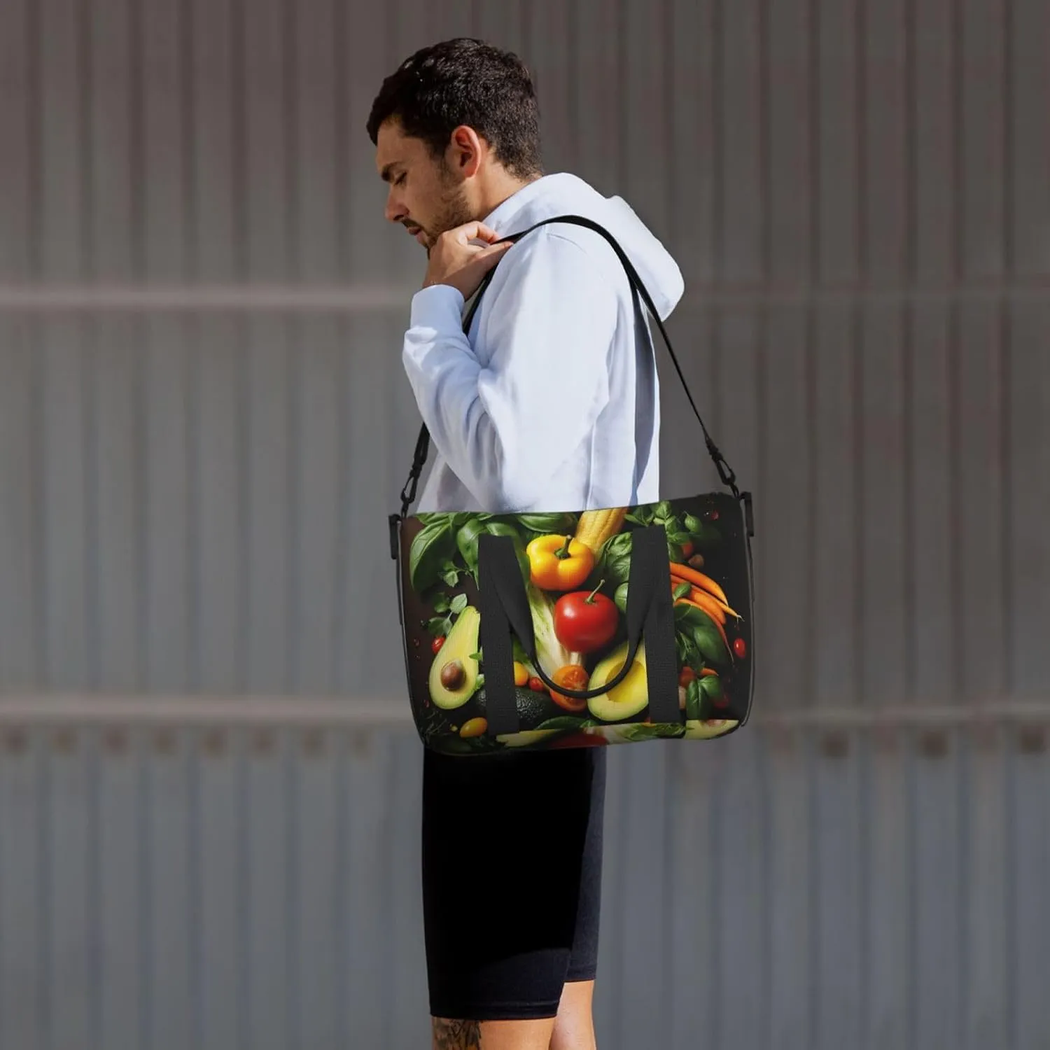 Gym Bag Various vegetables Duffel Bag for Men Women Travel Overnight Bag with Shoe Compartment Workout Bags