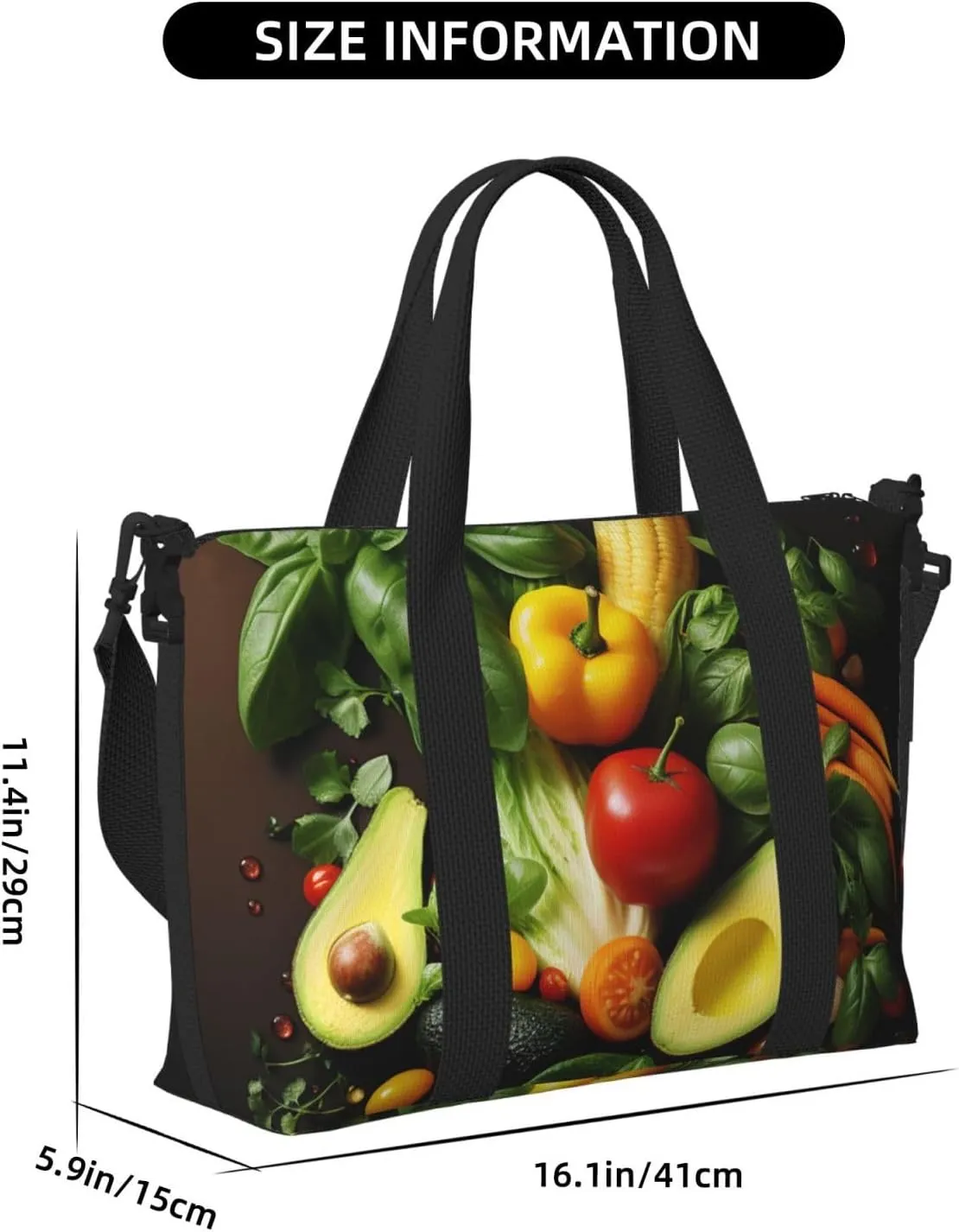 Gym Bag Various vegetables Duffel Bag for Men Women Travel Overnight Bag with Shoe Compartment Workout Bags