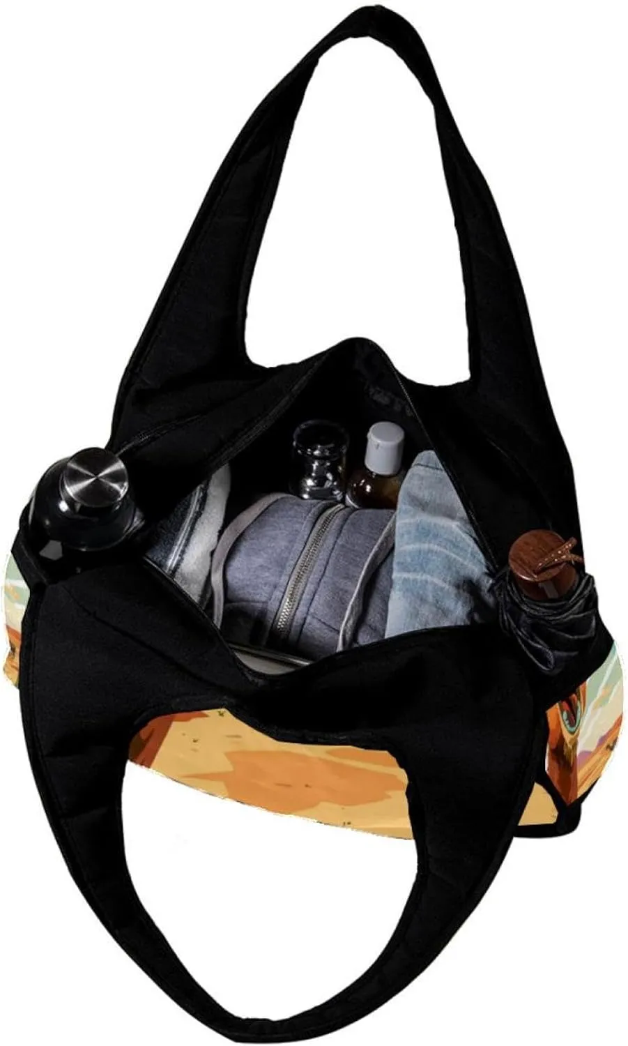 Gym Bags for Women,Duffle Bag for Travel,Cartoon Funny Camel Desert,Gym Bag for Men