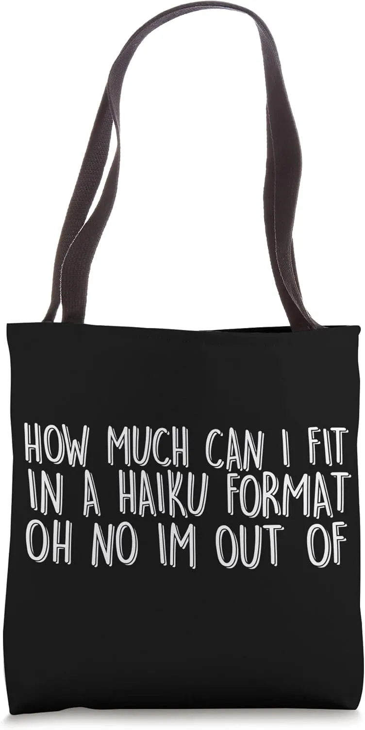 Haiku Jokes Haijin Haiku Construction Japan Tote Bag