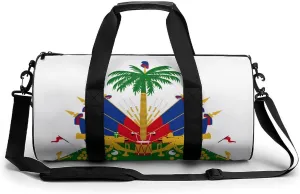 Haiti-Flag Waterproof Gym Duffel for Men Women Sports Travel Tote Bag