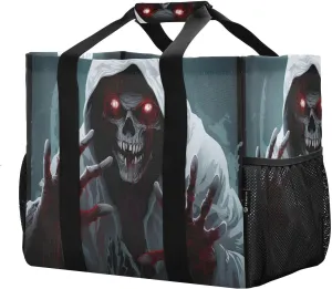 Halloween Ghost Foldable Travel Duffel Bag for Men Women Waterproof Weekender Overnight Carry On Tote Bag with Comfortable Handle Personal Item Travel Bag for Airplane Business Trips Sport Hospital